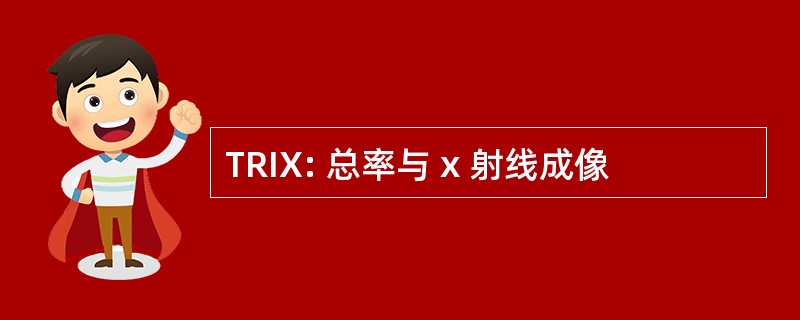 TRIX: 总率与 x 射线成像