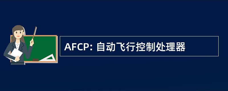 AFCP: 自动飞行控制处理器