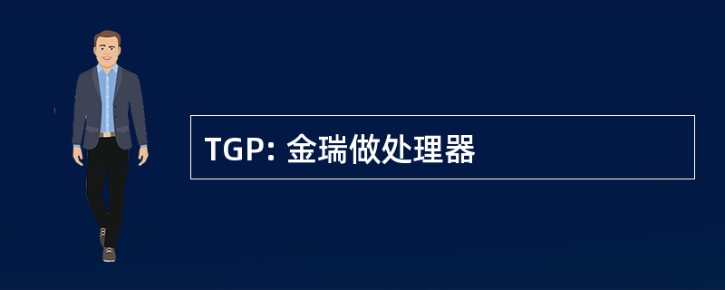 TGP: 金瑞做处理器