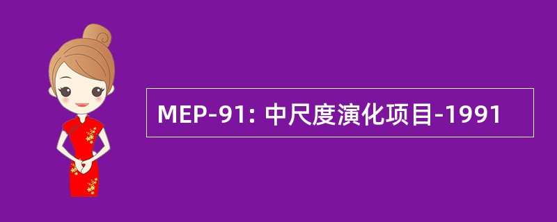 MEP-91: 中尺度演化项目-1991