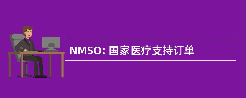 NMSO: 国家医疗支持订单