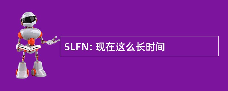 SLFN: 现在这么长时间