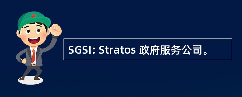 SGSI: Stratos 政府服务公司。