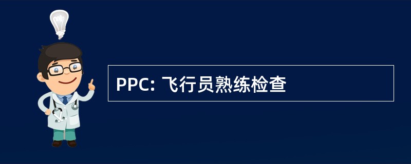 PPC: 飞行员熟练检查