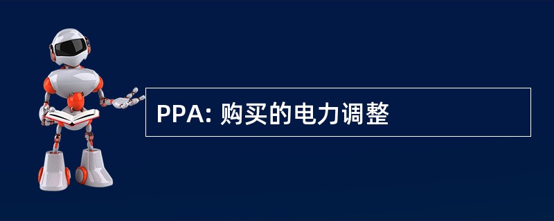 PPA: 购买的电力调整