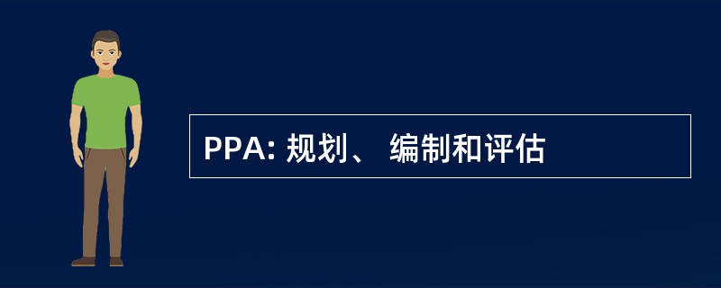 PPA: 规划、 编制和评估