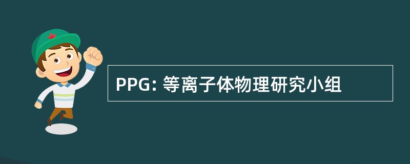 PPG: 等离子体物理研究小组