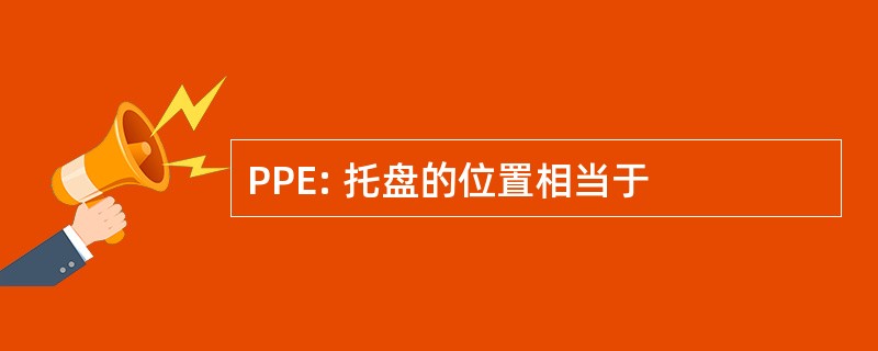 PPE: 托盘的位置相当于