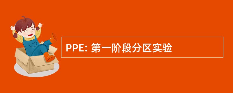 PPE: 第一阶段分区实验