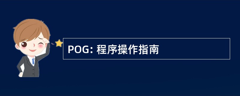 POG: 程序操作指南