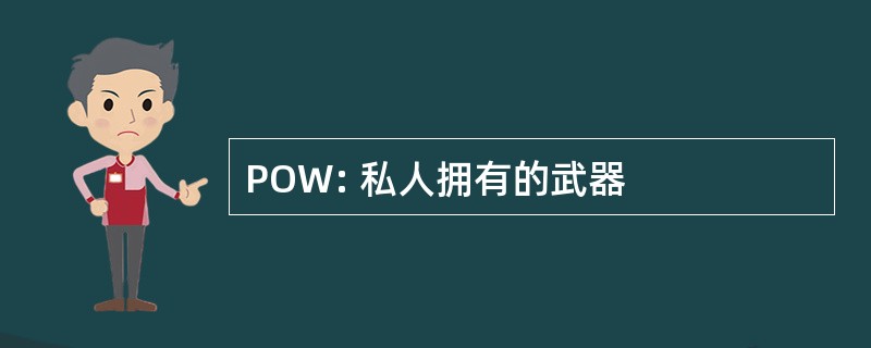 POW: 私人拥有的武器