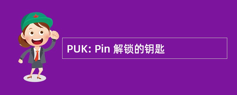 PUK: Pin 解锁的钥匙