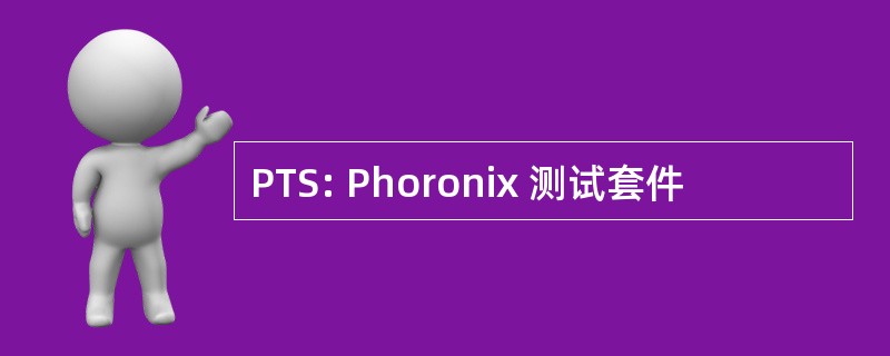 PTS: Phoronix 测试套件