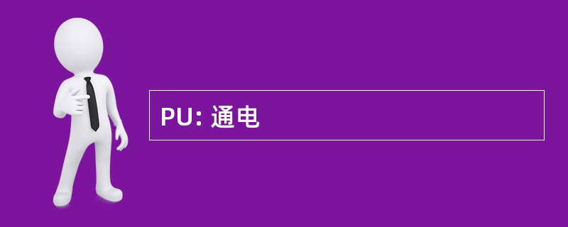 PU: 通电