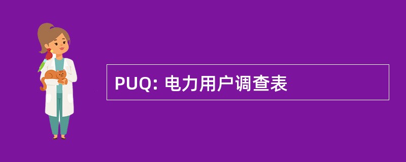 PUQ: 电力用户调查表