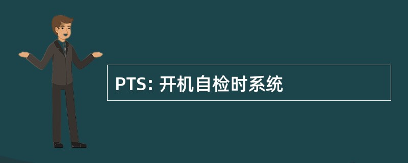 PTS: 开机自检时系统