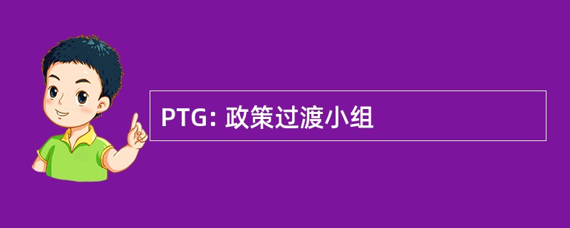 PTG: 政策过渡小组