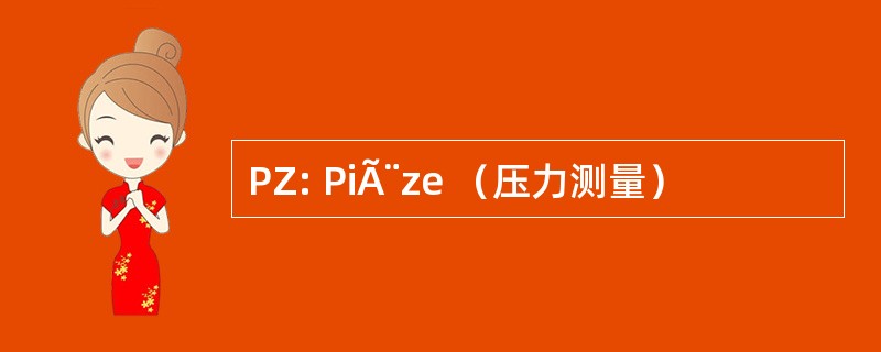 PZ: PiÃ¨ze （压力测量）