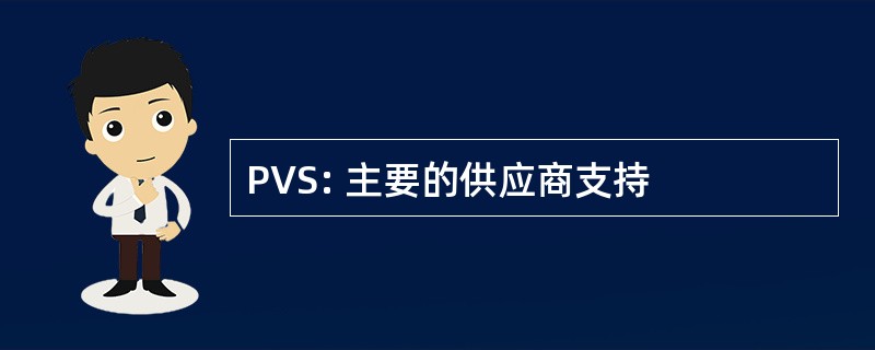 PVS: 主要的供应商支持