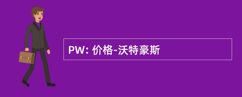 PW: 价格-沃特豪斯