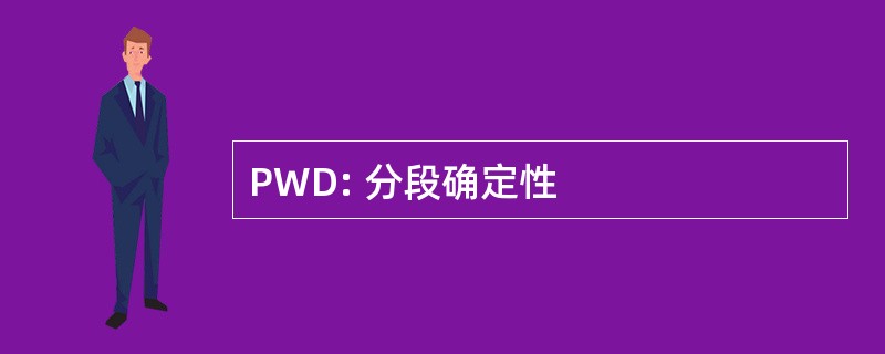 PWD: 分段确定性