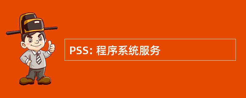 PSS: 程序系统服务