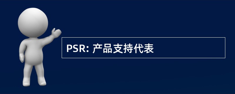 PSR: 产品支持代表