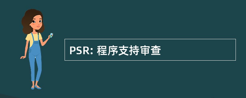 PSR: 程序支持审查