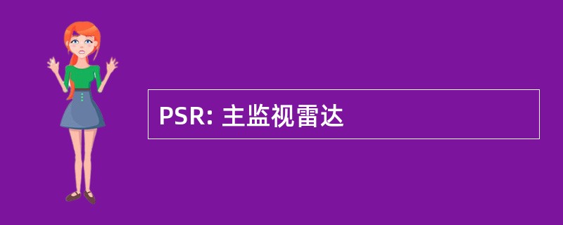 PSR: 主监视雷达