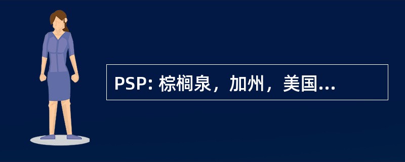 PSP: 棕榈泉，加州，美国-棕榈泉市