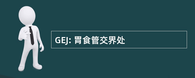 GEJ: 胃食管交界处