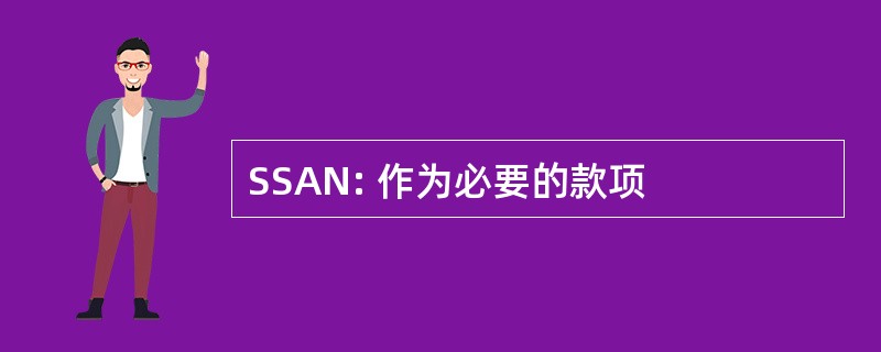 SSAN: 作为必要的款项