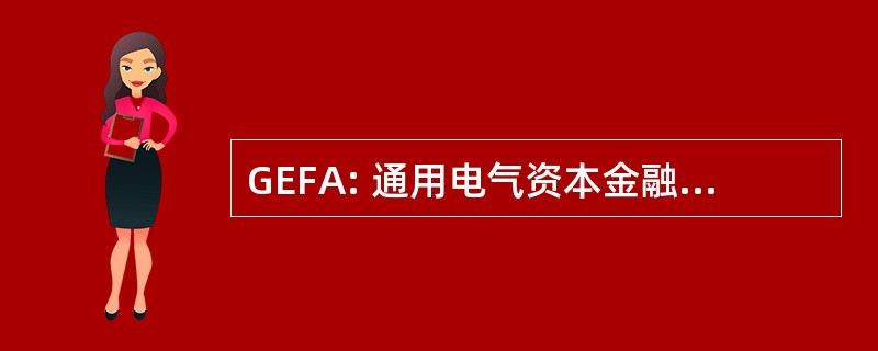 GEFA: 通用电气资本金融保证控股公司。