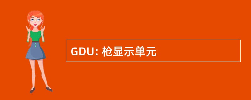 GDU: 枪显示单元