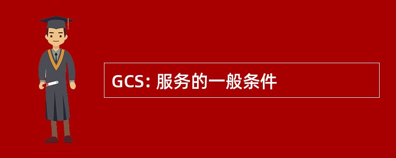 GCS: 服务的一般条件