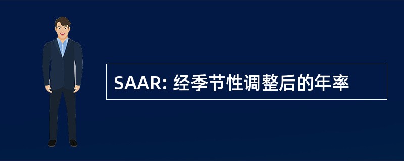 SAAR: 经季节性调整后的年率