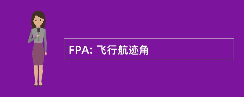 FPA: 飞行航迹角