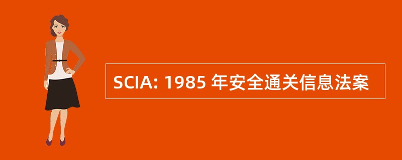 SCIA: 1985 年安全通关信息法案