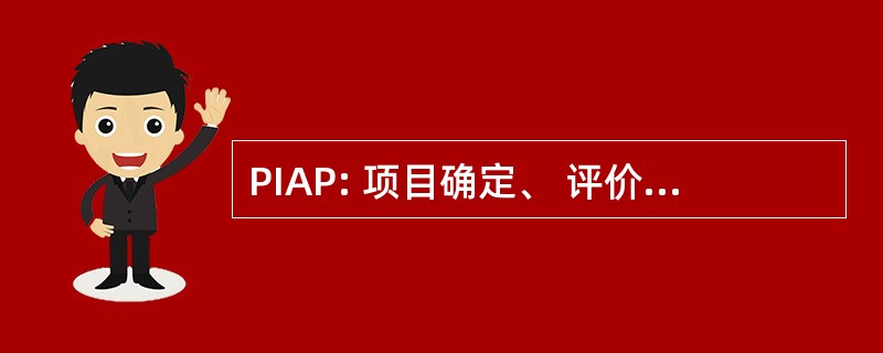 PIAP: 项目确定、 评价和确定优先次序