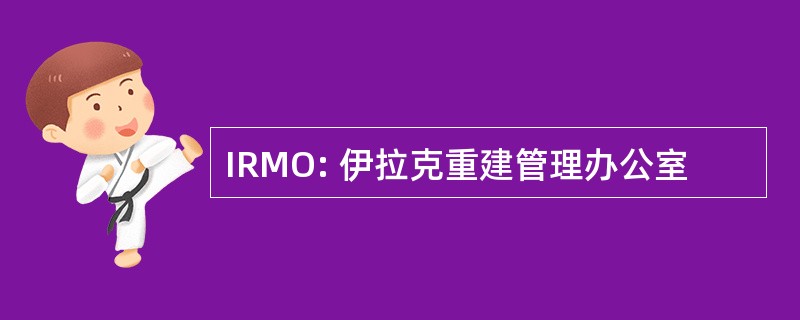 IRMO: 伊拉克重建管理办公室