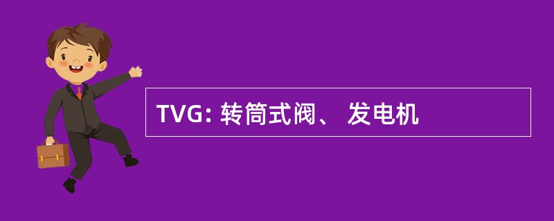 TVG: 转筒式阀、 发电机