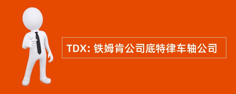 TDX: 铁姆肯公司底特律车轴公司