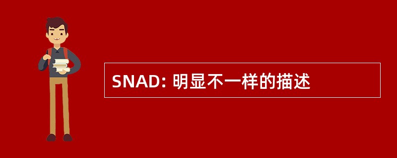 SNAD: 明显不一样的描述