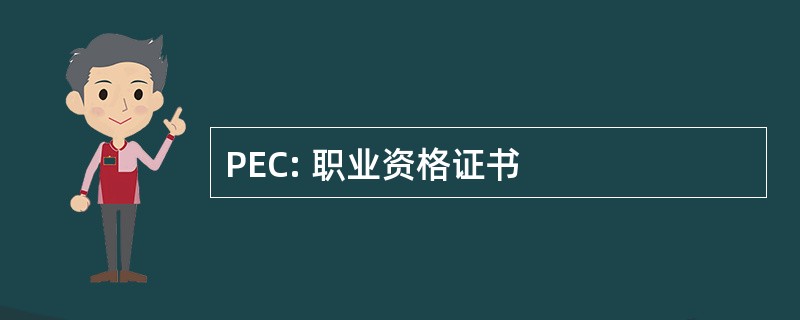 PEC: 职业资格证书