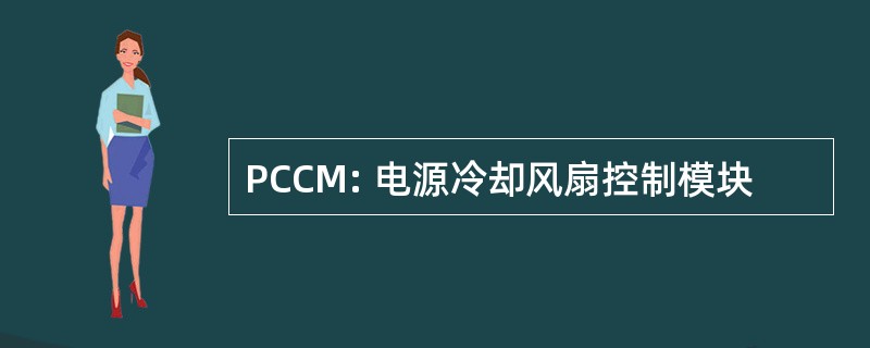 PCCM: 电源冷却风扇控制模块