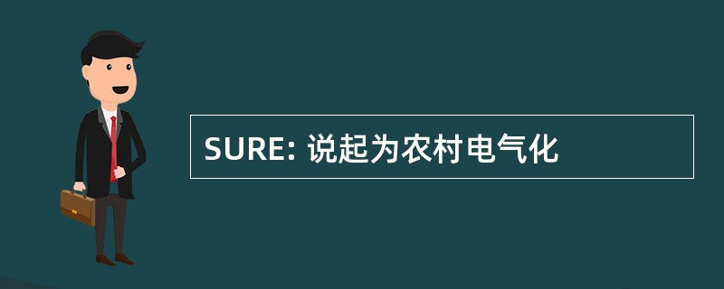 SURE: 说起为农村电气化