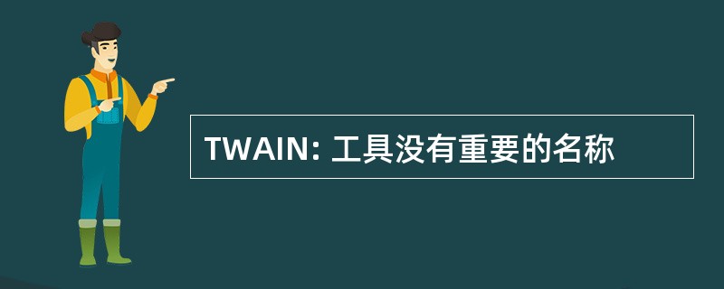 TWAIN: 工具没有重要的名称