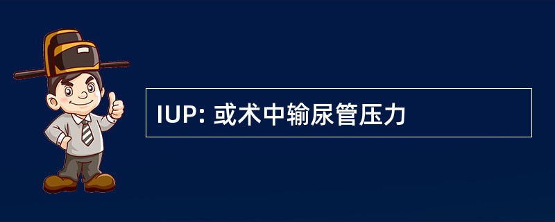 IUP: 或术中输尿管压力