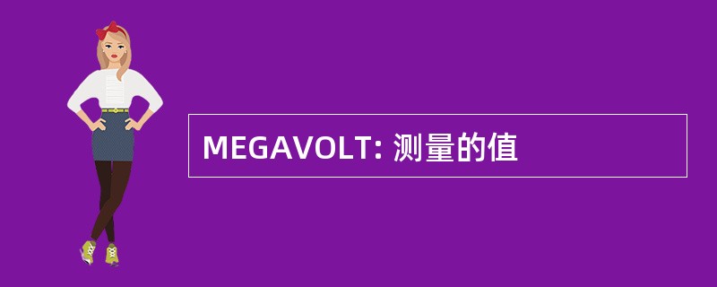 MEGAVOLT: 测量的值