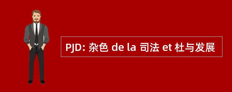 PJD: 杂色 de la 司法 et 杜与发展